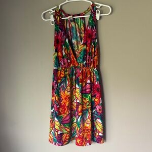 Ralph Lauren Tropical Floral Sundress in Pink, Orange, Green, Yellow, Blue